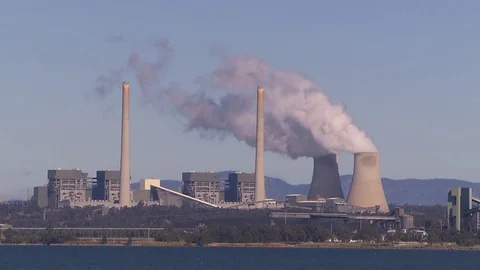 Power Plant Pollution Stock Footage 70600386