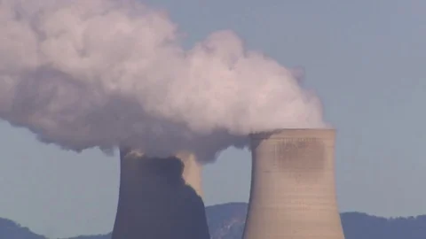 Power Plant Pollution Video stock 72048721