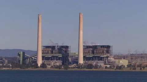 Power Plant Pollution Stock Footage 72054010
