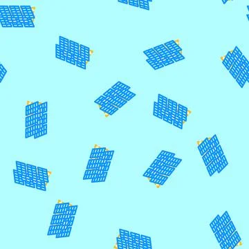 Power plant solar panel vector seamless pattern Stock Illustration