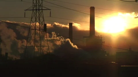 Power Plant sunset 動画素材 114242