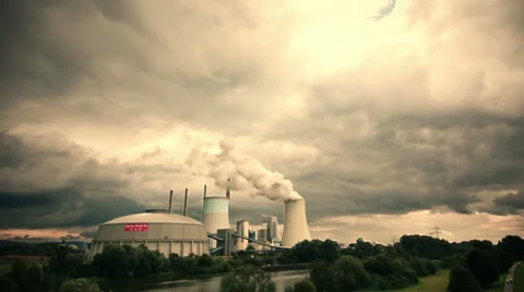 Power plant in time lapse Video stock 30369895