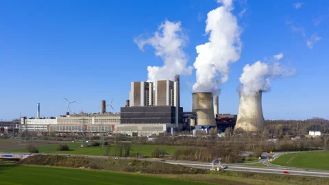 Power plant, timelapse Stock Footage 135675452