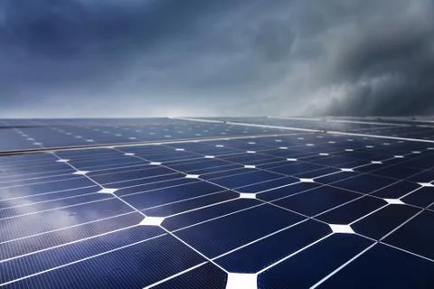Power plant using renewable solar energy Stock Photos