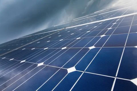 Power plant using renewable solar energy Stock Photos