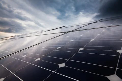Power plant using renewable solar energy Stock Photos