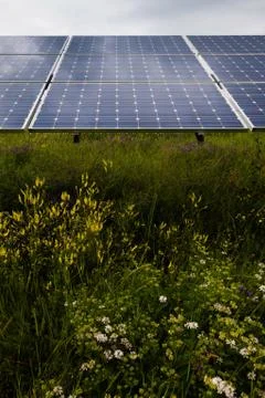 Power plant using renewable solar energy Stock Photos
