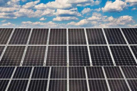 Power plant using renewable solar energy Stock Photos