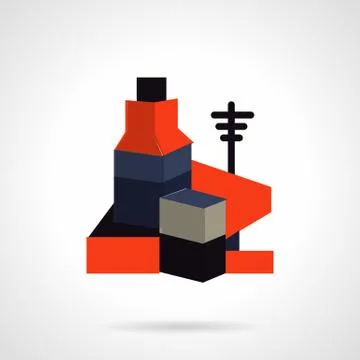 Power plant vector icon Illustrazione stock