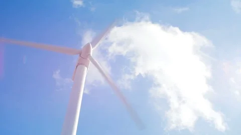 The power plant from wind Stock Footage 72114833
