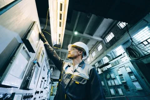 Power plant worker Stock Photos