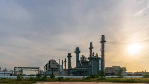 Power plant zoom in Stock Footage 111480827