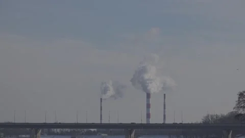 Power plant's chmineys Video stock 148442014