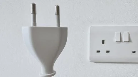 Power Plug and Socket with Switches Stock Photos