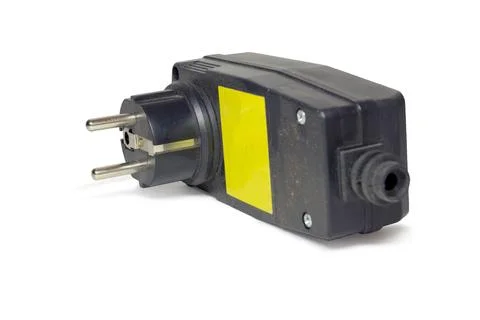 Power plug assembly with safety RCD Protection. replacement part for concre.. Stock Photos