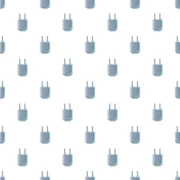 Power plug charger adapter repeating pattern background 스톡 일러스트