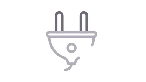 A power plug with a checkmark beside it, indicating successful connection o.. Stock Footage 334766162