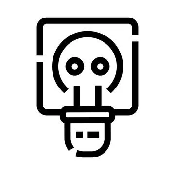 Power plug connected to an electric outlet Illustrazione stock