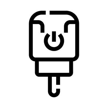 Power plug connecting to an electrical device icon Stock Illustration