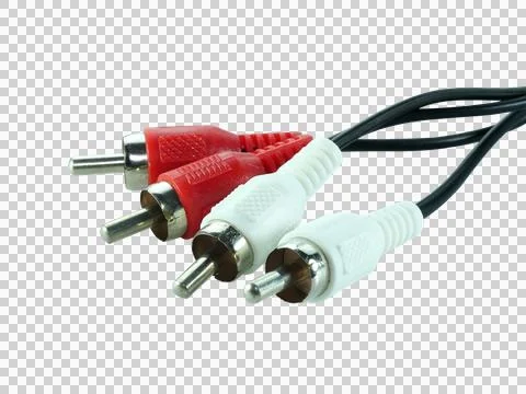 Power plug for electronic devices isolated on transparent background. Stock Photos