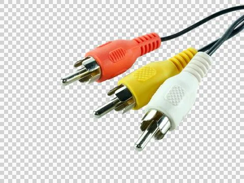 Power plug for electronic devices isolated on transparent background. Stock Photos
