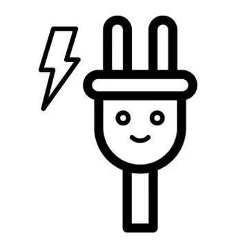 Power Plug Emoji Stock Illustration