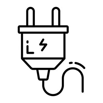 Power plug icon design, editable vector of electric cord Stock Illustration