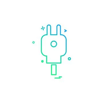 Power plug icon design vector Stock Illustration