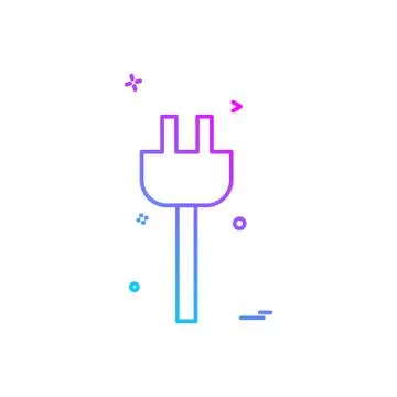 Power Plug icon design vector 스톡 일러스트
