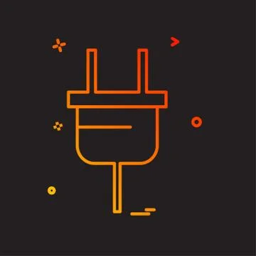 Power plug icon design vector 스톡 일러스트