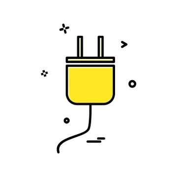 Power Plug icon design vector Illustrazione stock