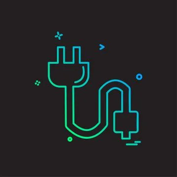 Power plug icon design vector イラスト素材