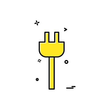Power Plug icon design vector 스톡 일러스트