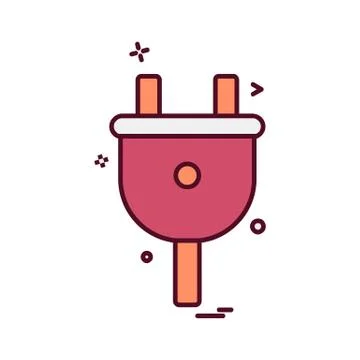 Power Plug icon design vector イラスト素材