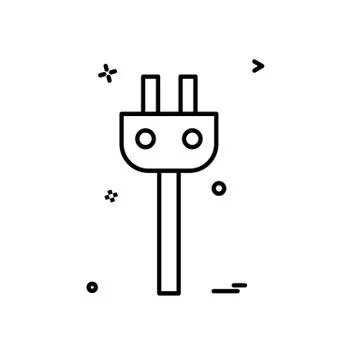 Power plug icon design vector Stockillustratie