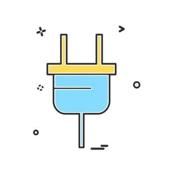 Power plug icon design vector Stock Illustration