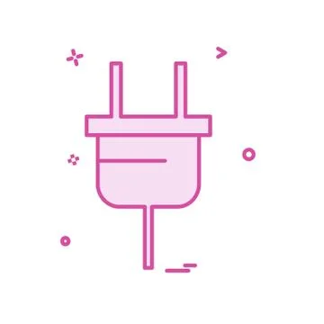 Power plug icon design vector イラスト素材