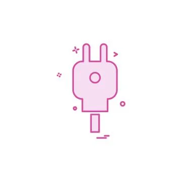 Power plug icon design vector Stock Illustration