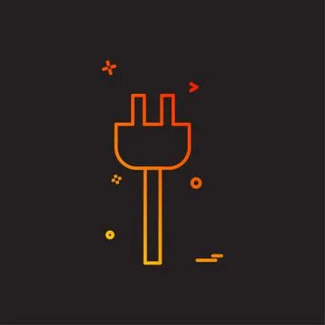 Power Plug icon design vector 스톡 일러스트