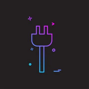 Power Plug icon design vector 스톡 일러스트