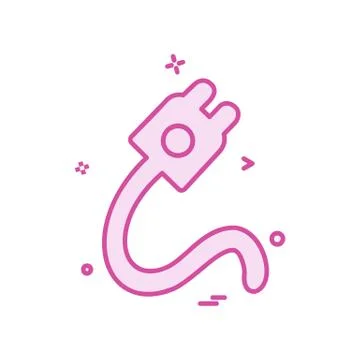 Power Plug icon design vector Illustrazione stock