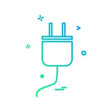 Power Plug icon design vector イラスト素材