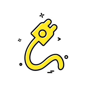 Power Plug icon design vector Illustrazione stock