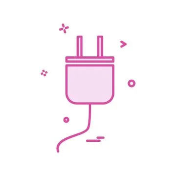 Power Plug icon design vector Stock Illustration