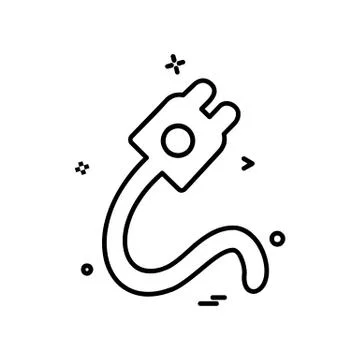 Power Plug icon design vector Stock Illustration