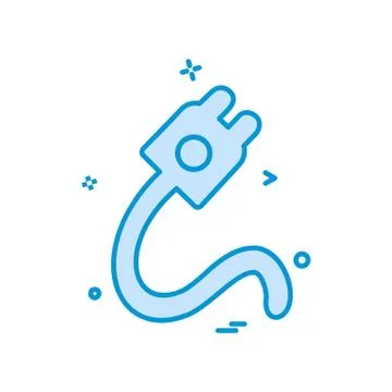 Power Plug icon design vector Illustrazione stock