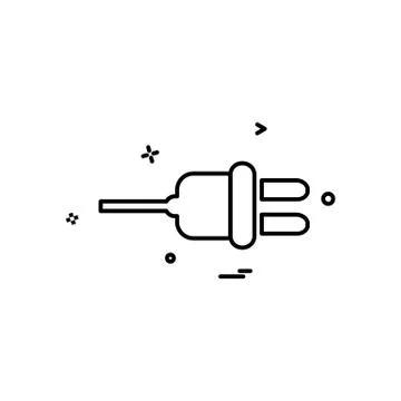 Power plug icon design vector Stock Illustration