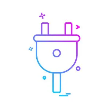 Power Plug icon design vector 스톡 일러스트