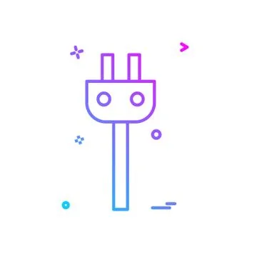 Power plug icon design vector Stockillustratie