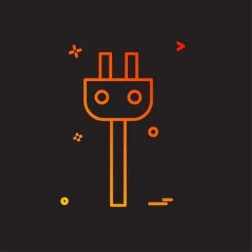 Power plug icon design vector Stockillustratie
